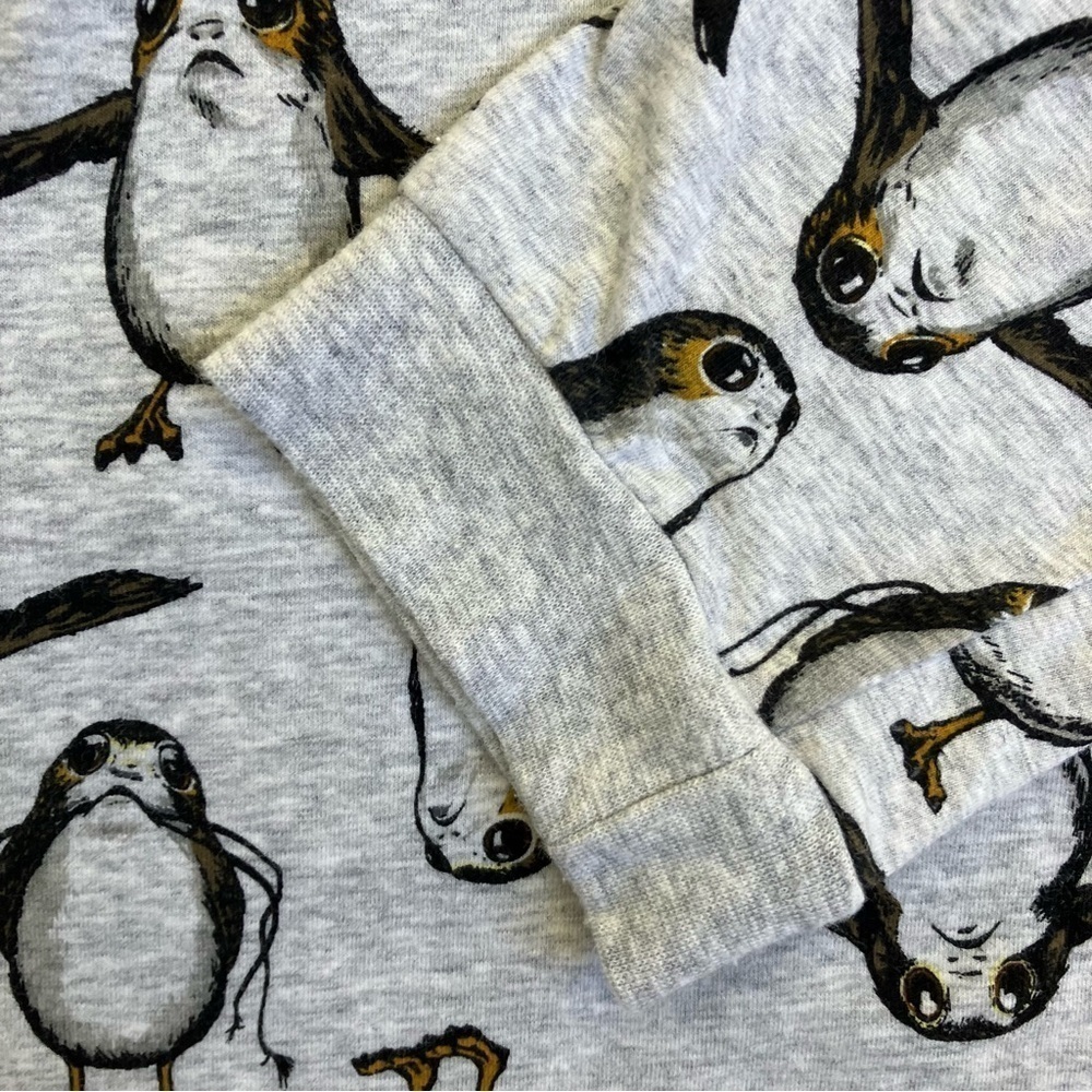 Disney Store Star Wars Womens Gray Porg Print Two Piece Pajama Set Long Sleeve M - Picture 7 of 16